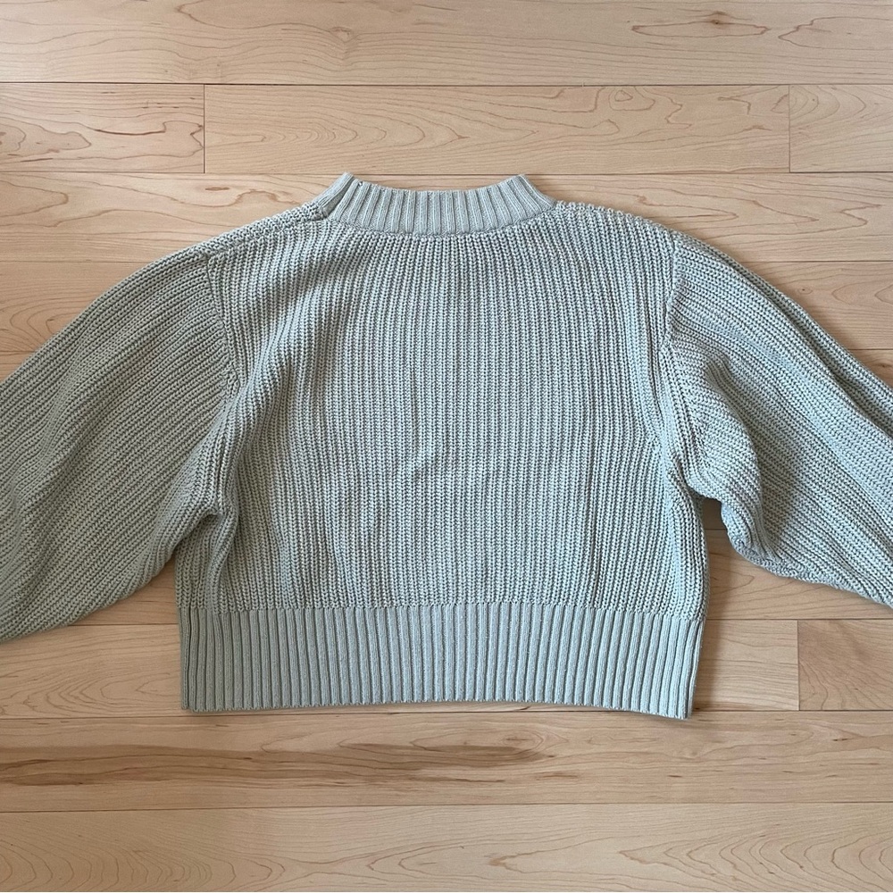 Simons Ribbed Crew Neck Sweater - Light Green - Picture 3 of 7